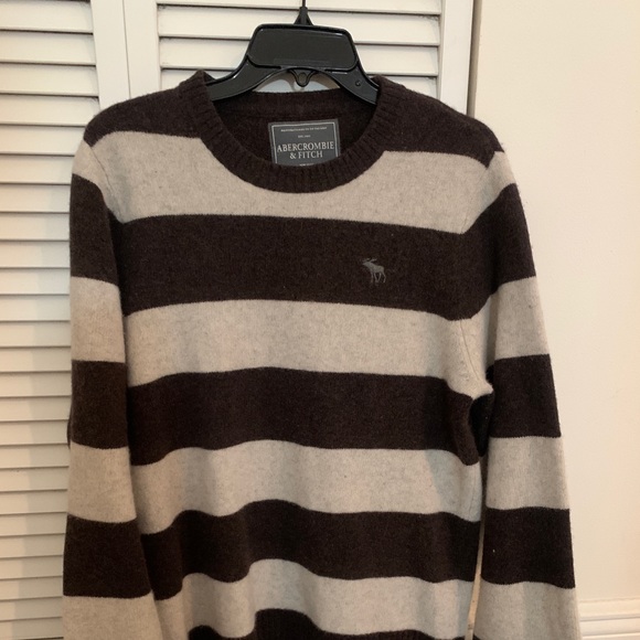 Abercrombie Fitch Mens Striped Cashmere 
